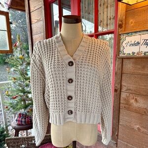 Dot & Lu Braided Sleeve Cardigan